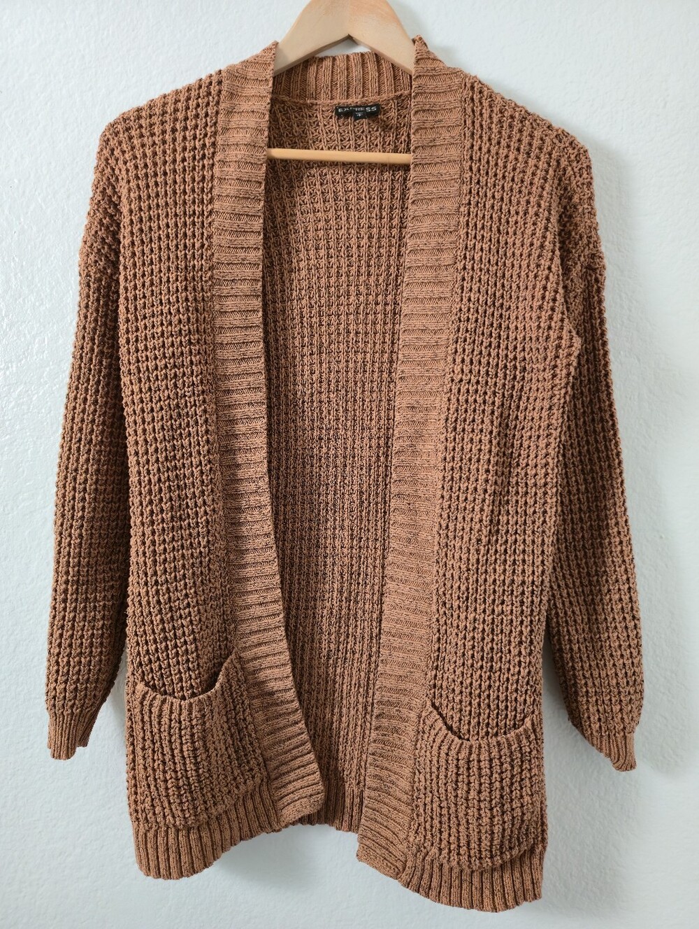 Express Brown Knit Cardigan